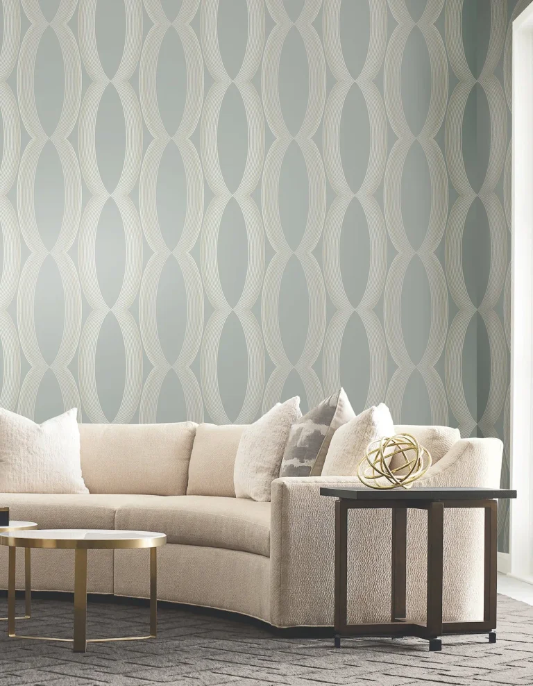 Candice Olson Progression Ogee Wallpaper - Light Blue — Ảnh 3