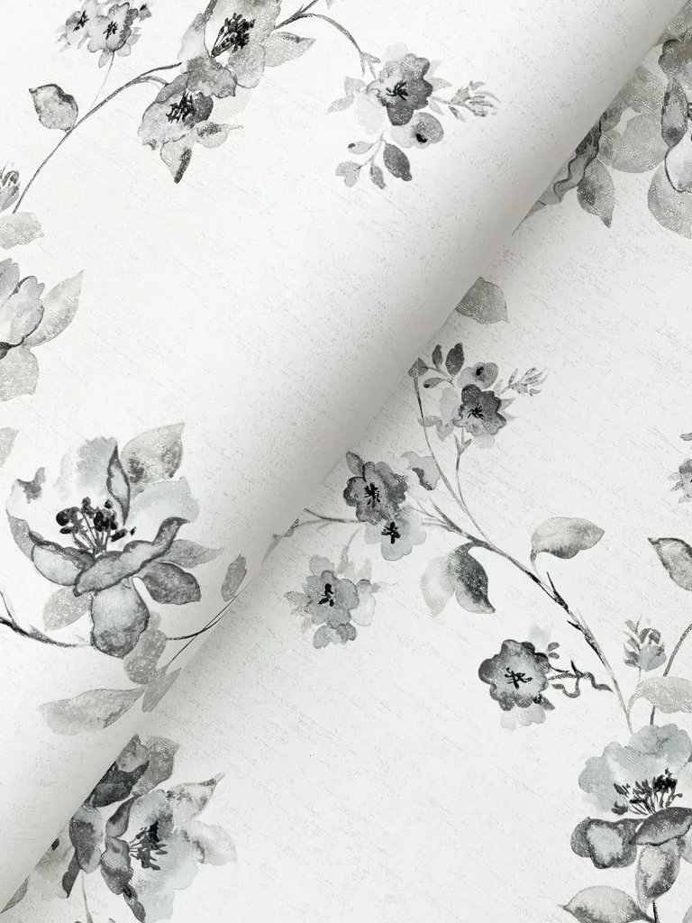 Chesapeake Festival Floral Trailing Wallpaper - Charcoal — Ảnh 6