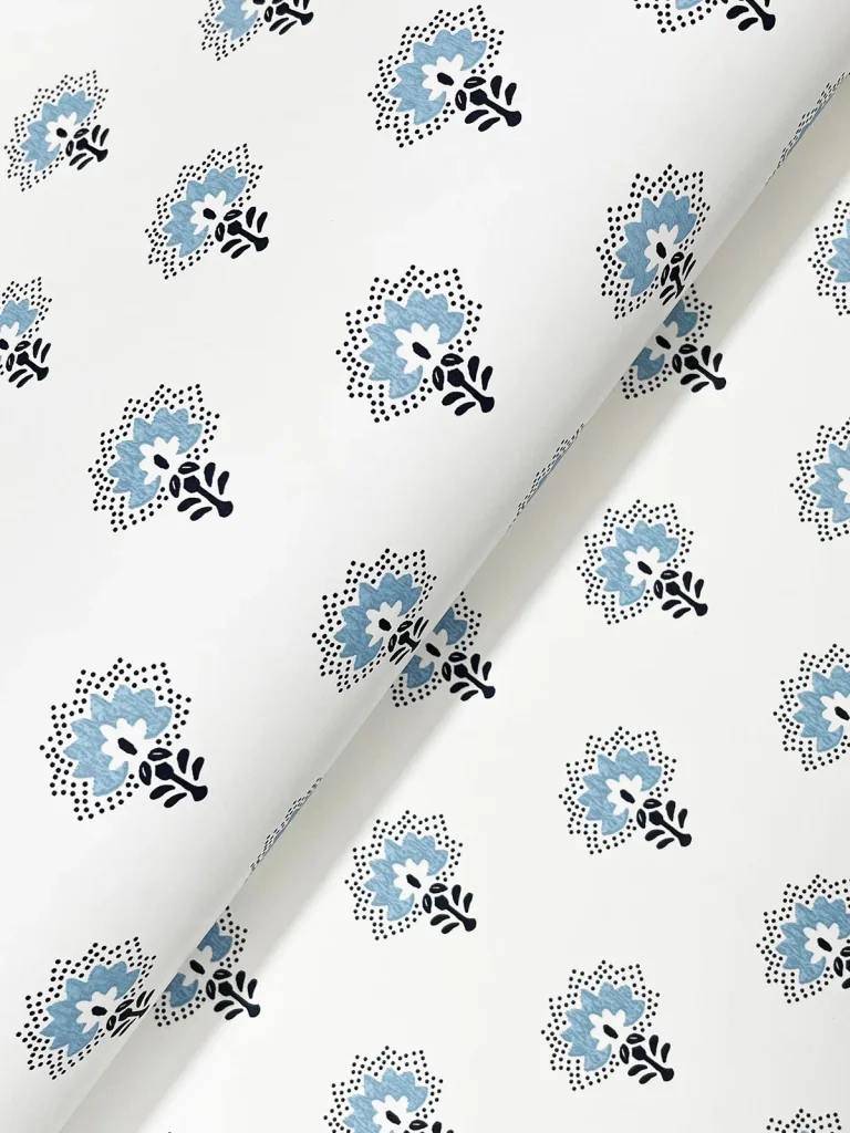 Chesapeake Hilda Floral Medallion Wallpaper - Blue — Ảnh 2