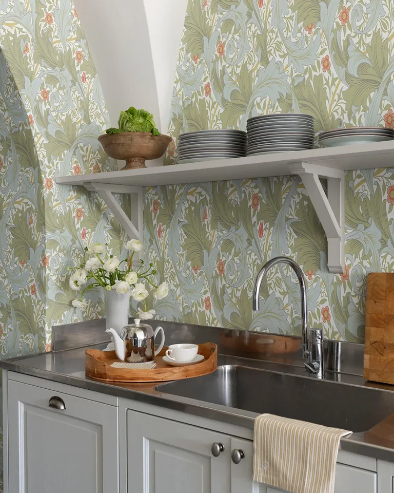 Granville Leafy Vine Wallpaper - Olive — Image 2