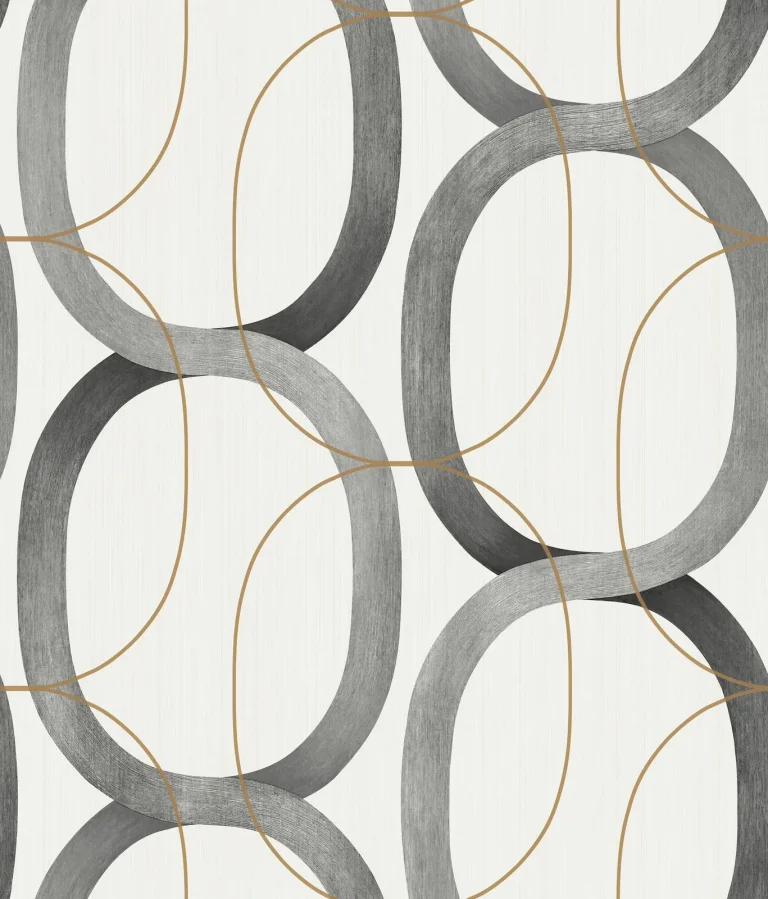 Candice Olson Interlock Wallpaper - Black/Gold — Ảnh 4