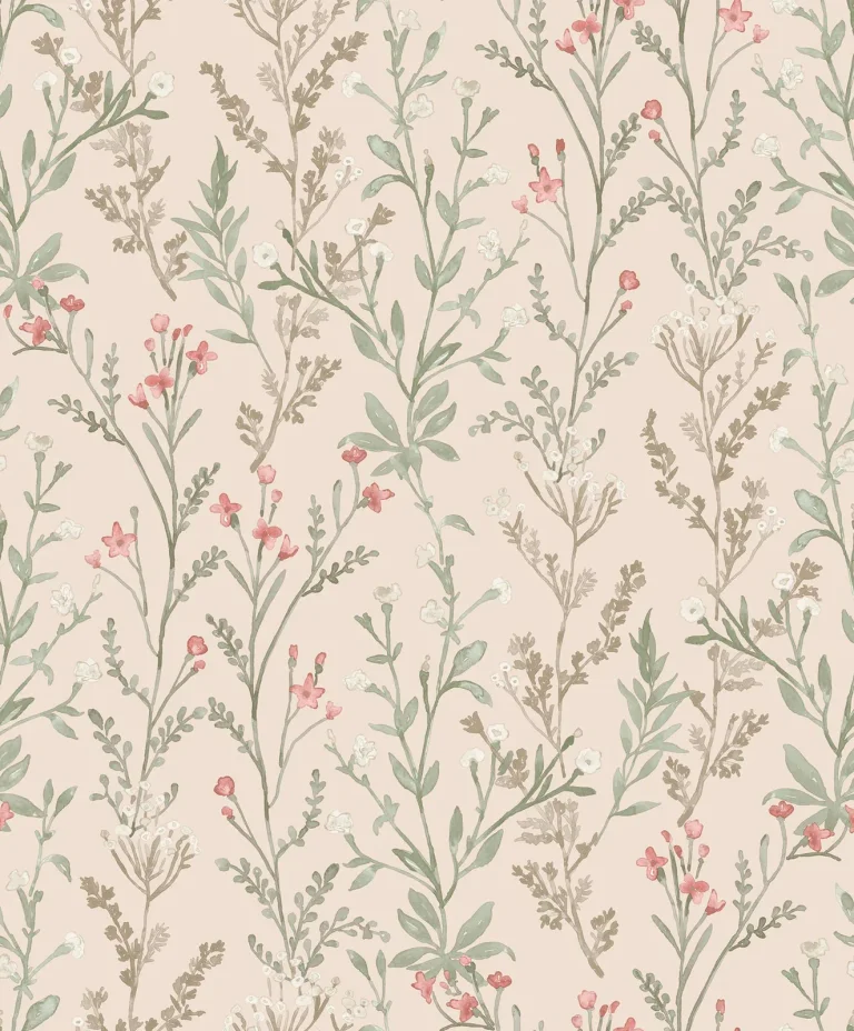 Chesapeake Laverne Wildflowers Wallpaper - Blush — Ảnh 5