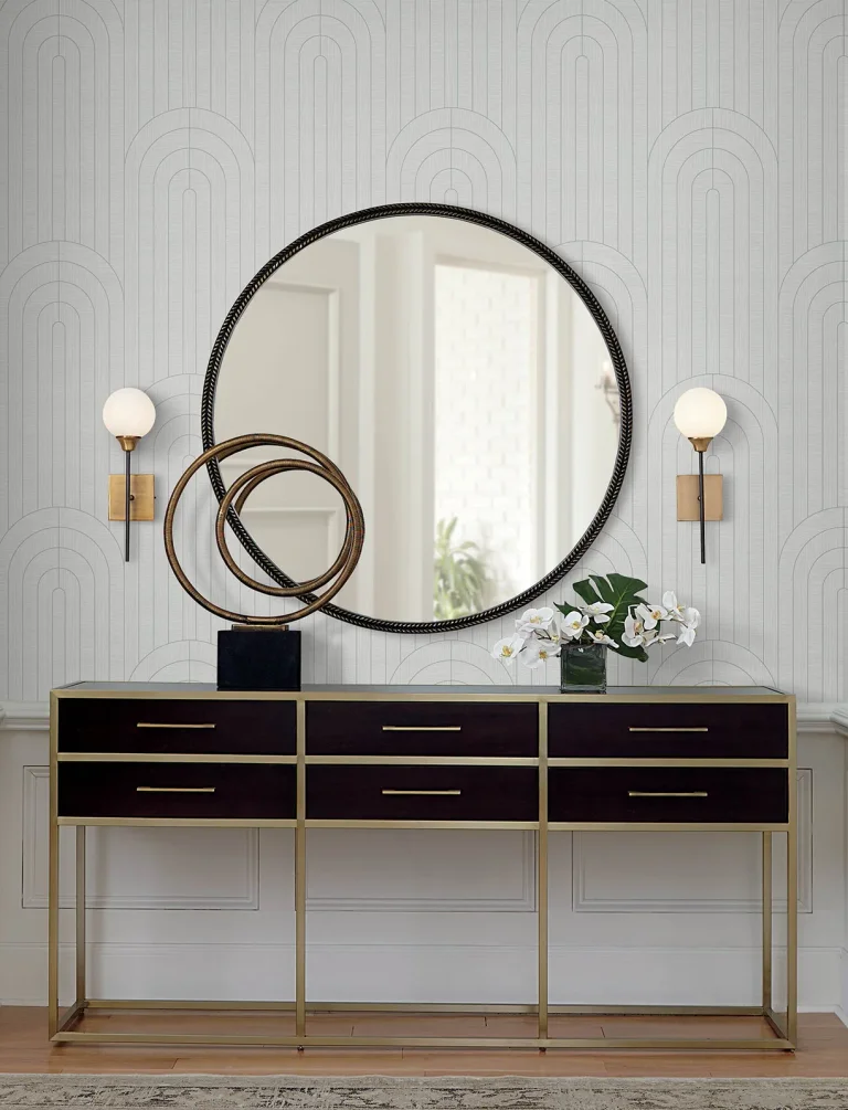 Declan Textured Arches Wallpaper - Dove — Ảnh 5