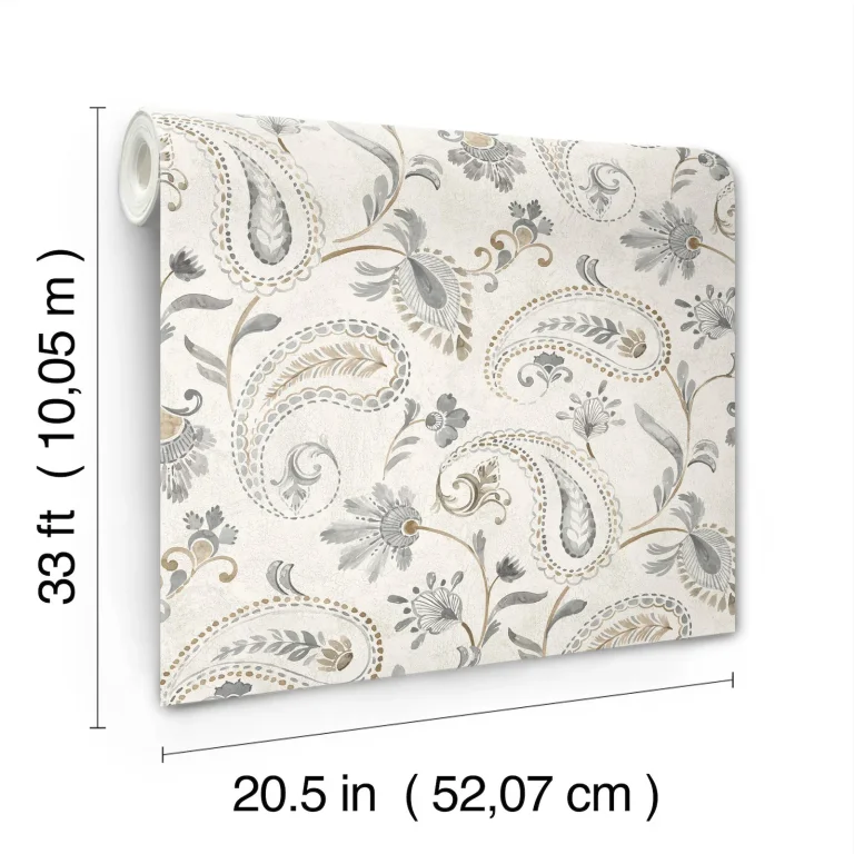 Chesapeake Darlene Jacobean Wallpaper - Slate — Ảnh 3