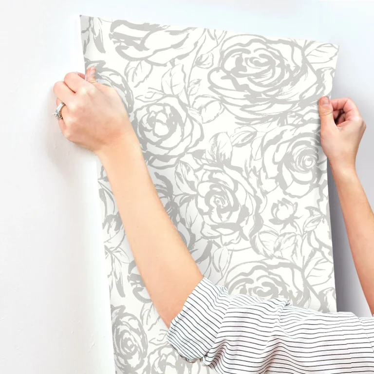 Nelda Rose Wallpaper - Silver — Image 2