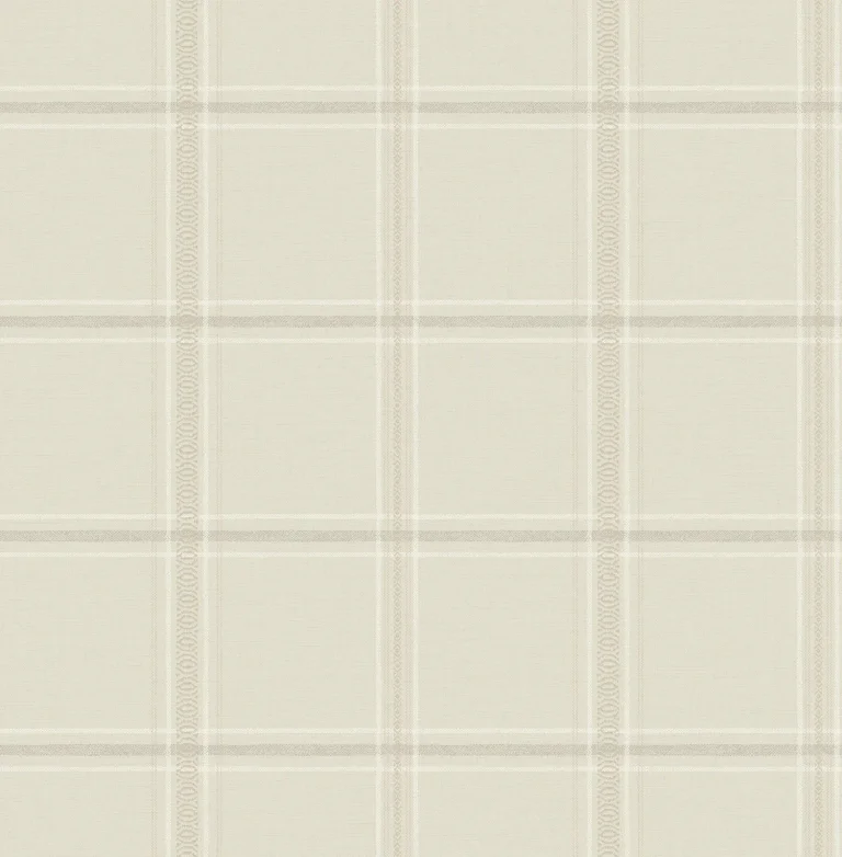 Chesapeake Auberge Plaid Wallpaper - Ivory — Ảnh 5