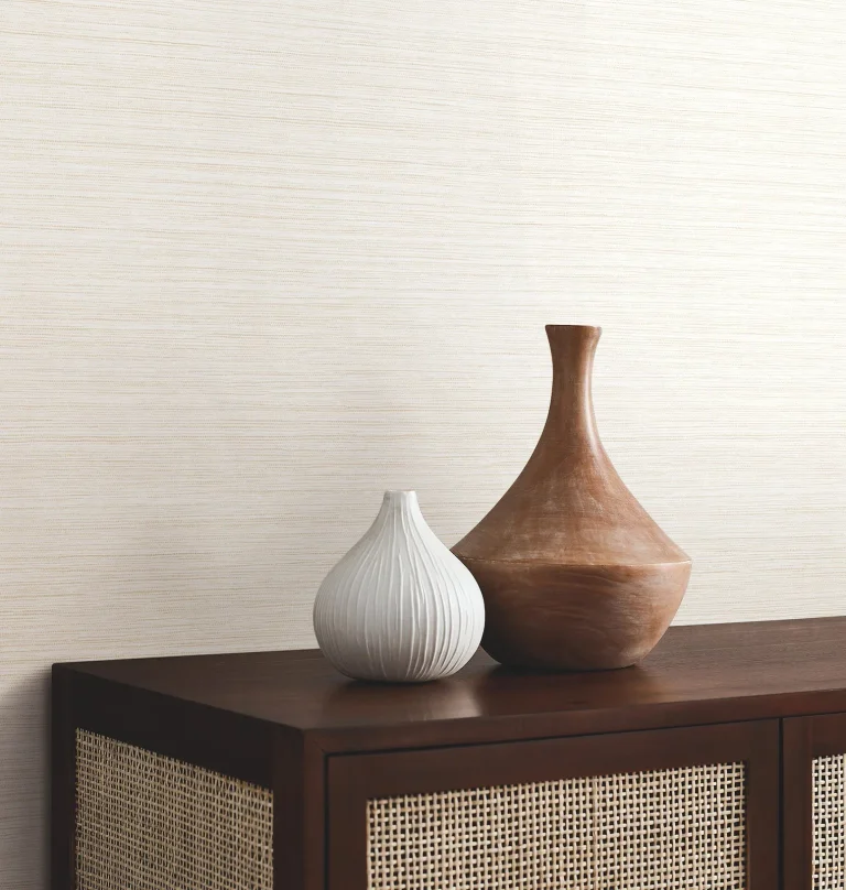 Mystic Faux Grasscloth Wallpaper - Eggshell — Ảnh 5