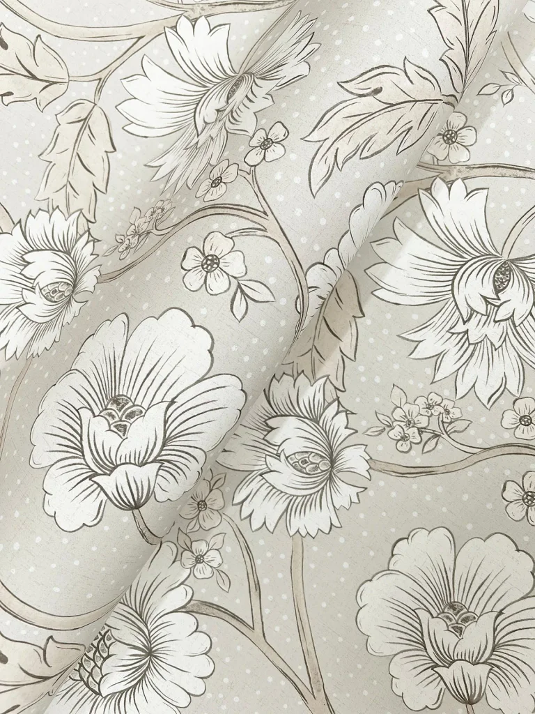 Chesapeake Hazel Floral Trail Wallpaper - Grey — Image 6