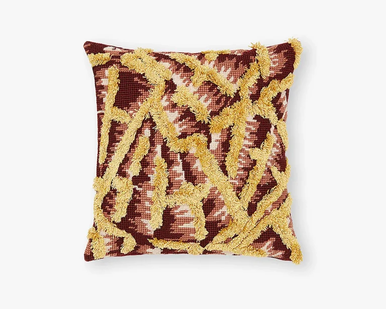 Maroon Cushion - Fan - Small