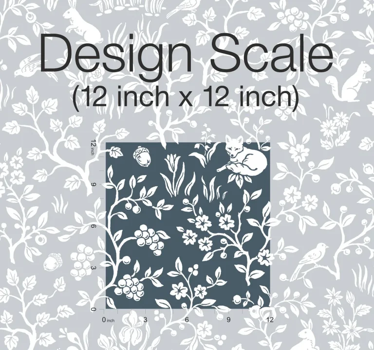 Magnolia Home Fox & Hare Peel and Stick Wallpaper - Navy — Ảnh 2