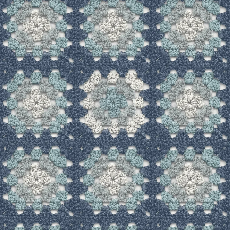 Chesapeake Maud Crochet Geometric Wallpaper - Blue — Ảnh 3