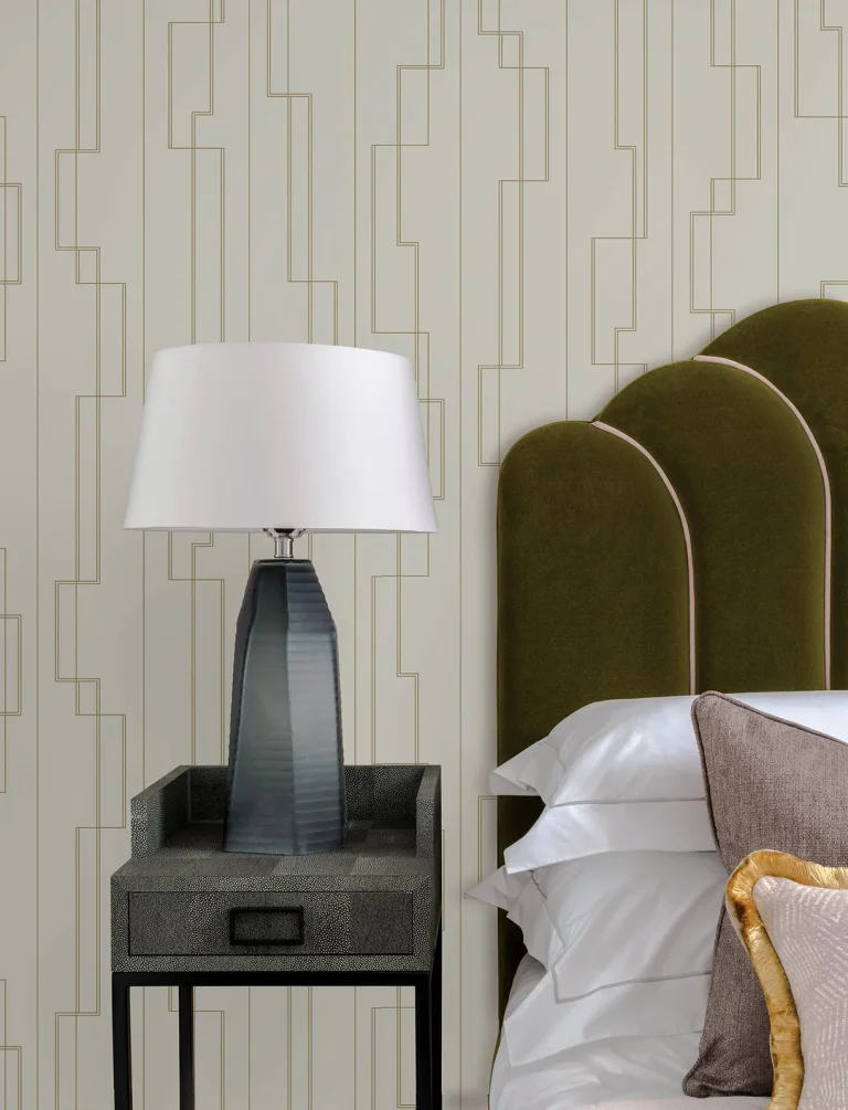 Anson Deco Detailing Wallpaper - Taupe — Ảnh 4