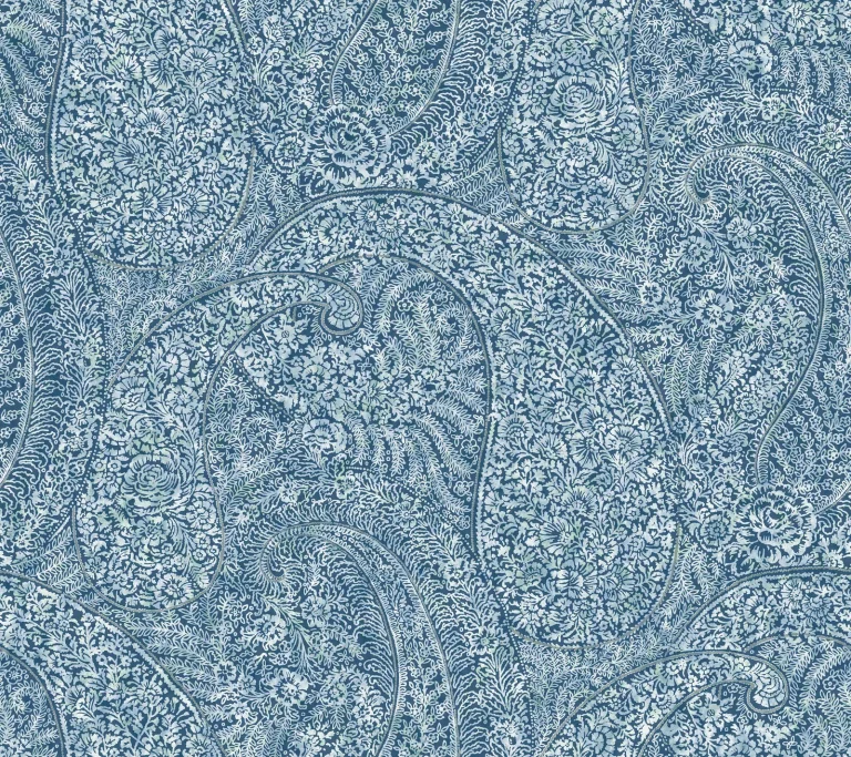 Kashmir Dreams Paisley Wallpaper - Blue — Image 3