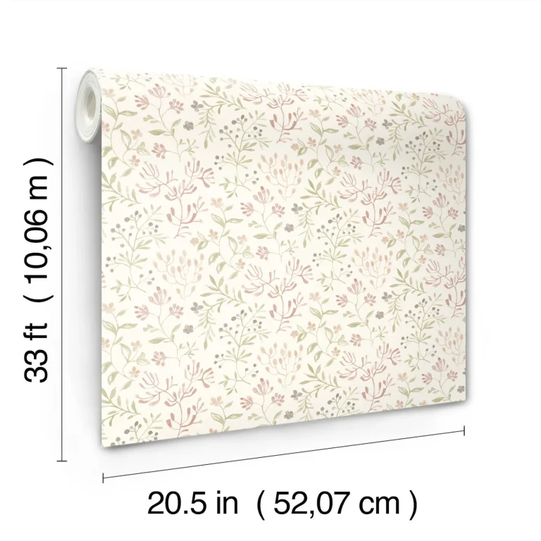 Chesapeake Tarragon Dainty Meadow Wallpaper - Blush — Ảnh 5
