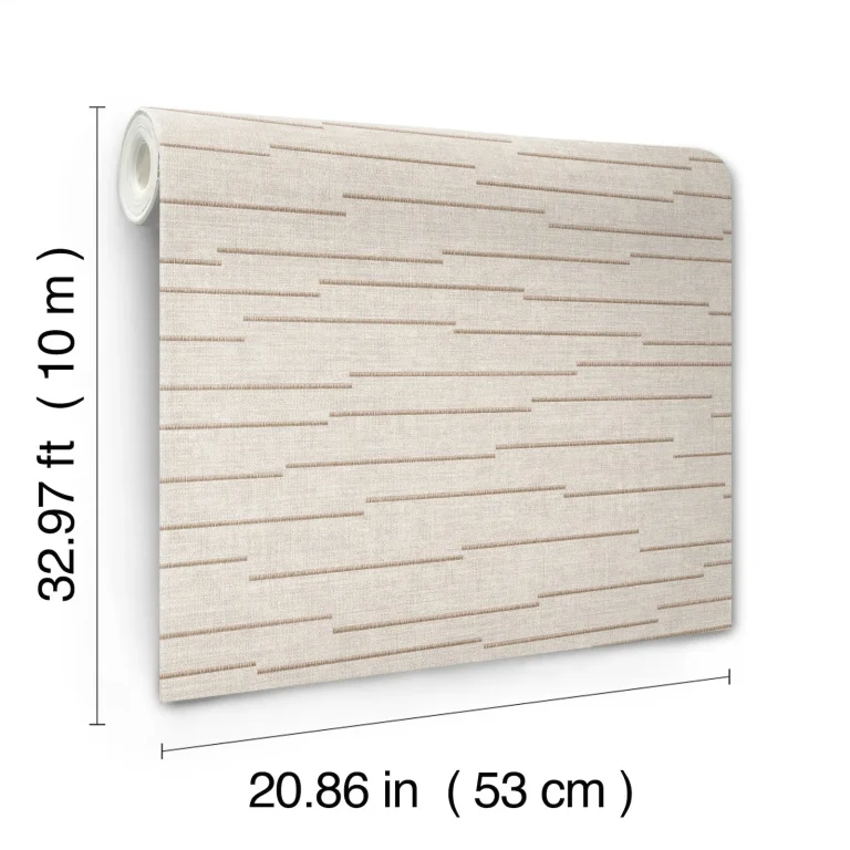 Latitude Striated Wallpaper - Beige — Ảnh 2