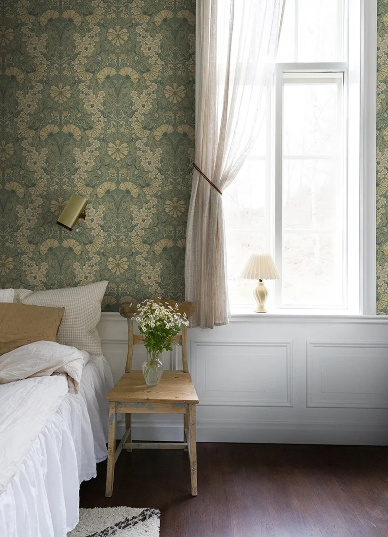 Ojvind Floral Ogee Wallpaper - Sea Green — Ảnh 4