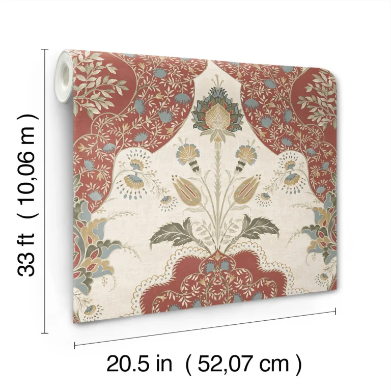 Auden Floral Grandeur Wallpaper - Ruby — Ảnh 7