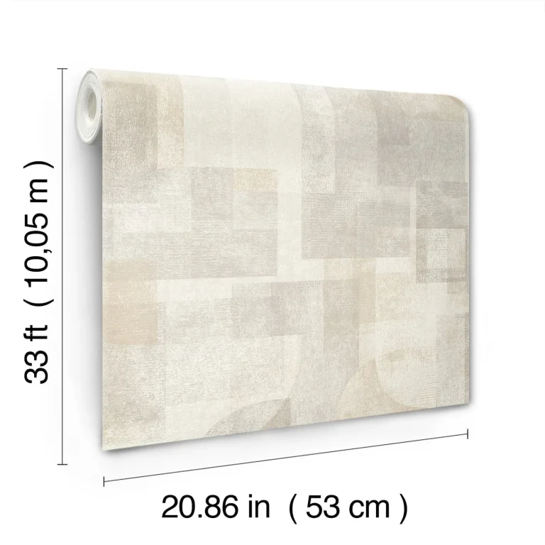 Chesapeake Cassandra Block Geometric Wallpaper - Taupe — Ảnh 2