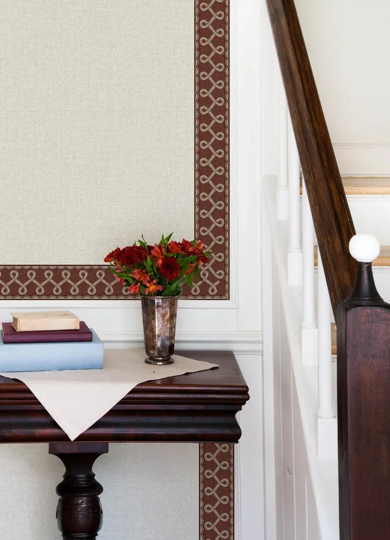 Chesapeake Scalloped Ribbon Border Trim Wallpaper Border - Red — Ảnh 4