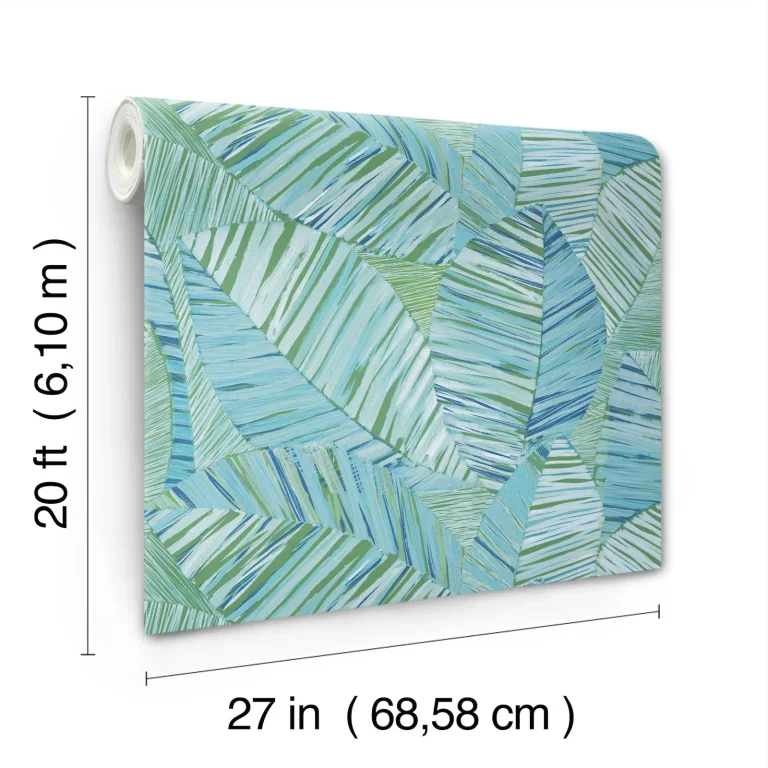 Crown Canopy Palm Peel and Stick Wallpaper - Blue — Image 5