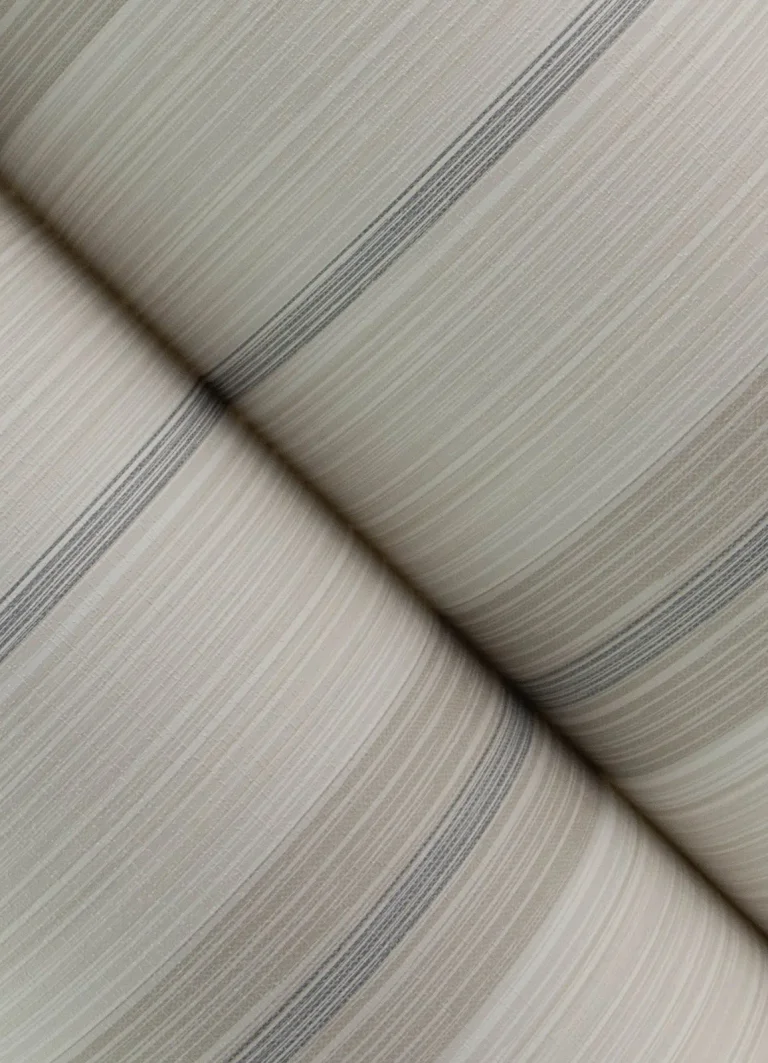 Chris Loves Julia Ames Linen Stripe Wallpaper - Grey — Ảnh 3