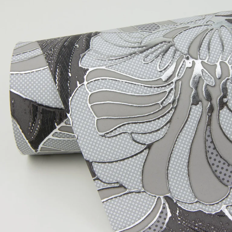 Selene Mucha Floral Wallpaper - Silver — Ảnh 2