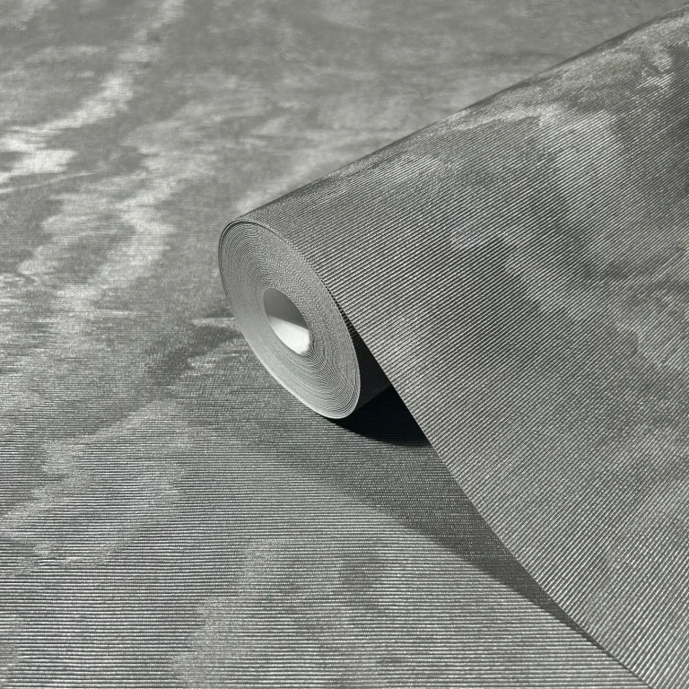 Shimmering Moire Textured Wallpaper - Pewter — Ảnh 5