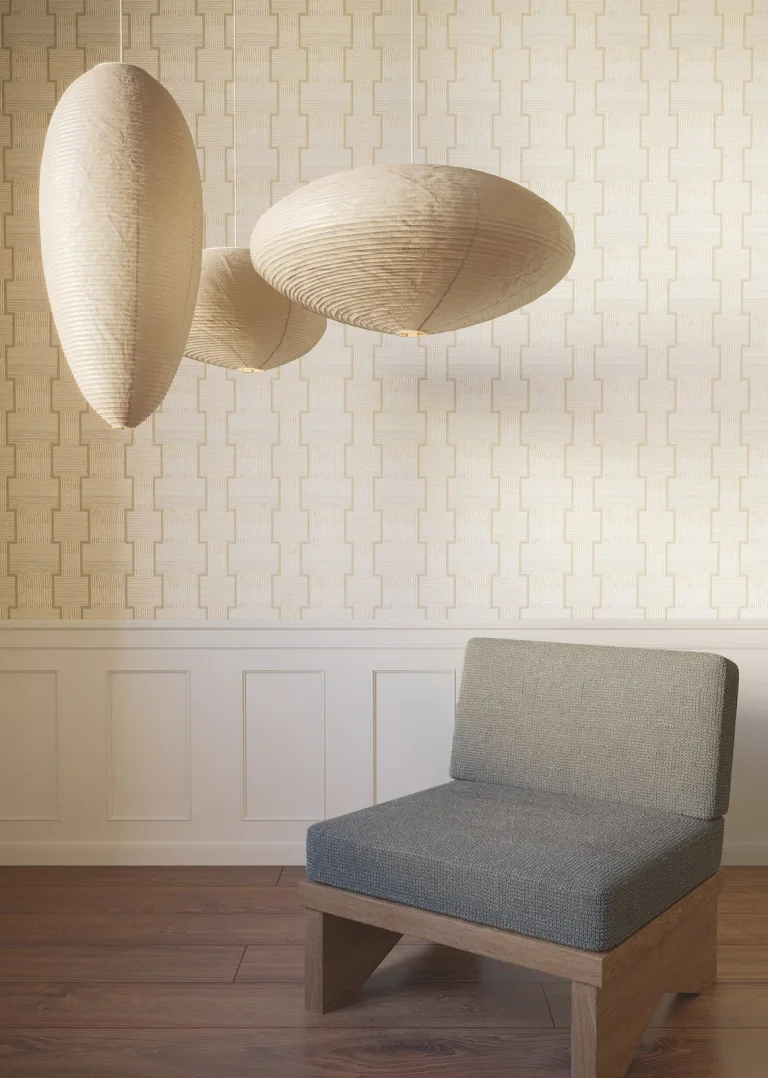La Broderie Wallpaper - Beige — Image 5