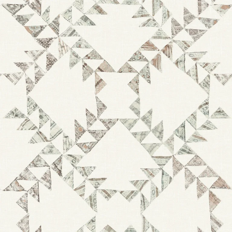 Chesapeake Scrap Quilt Wallpaper - Light Brown — Ảnh 6