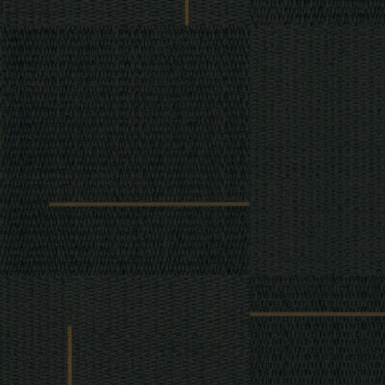 Geo Block Weave Wallpaper - Black — Ảnh 4