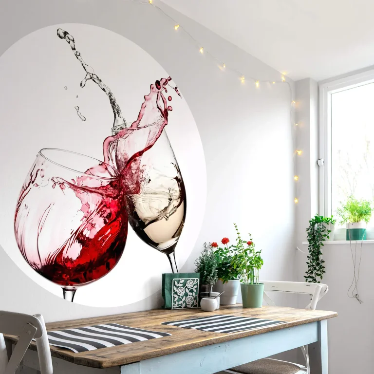 Wine Glasses - Wall Mural 5425 - 4 Panel - 192cm x 260cm — Ảnh 2