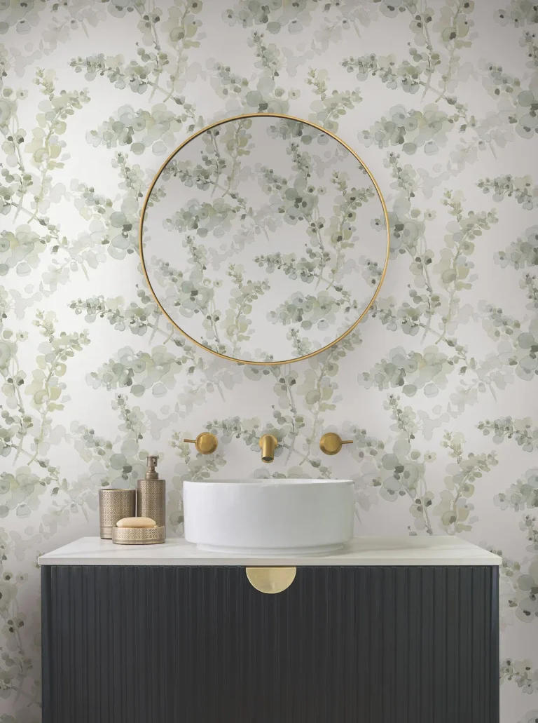 Candice Olson Blossom Fling Peel and Stick Wallpaper - Mineral Green — Ảnh 4