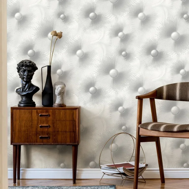 Elle Decoration 2 - 10191-31 Fabric - White & Silver — Ảnh 2