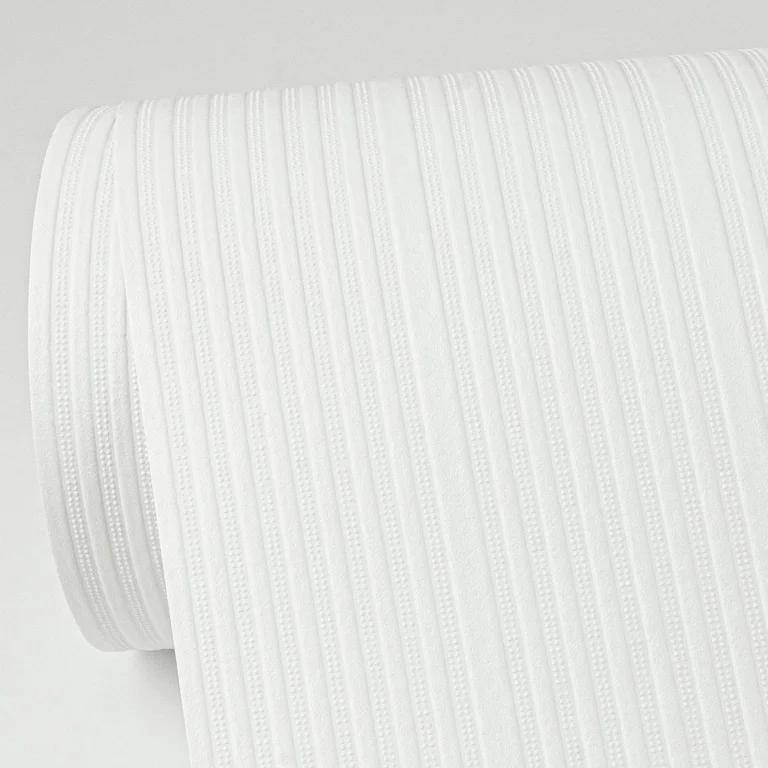 Cedric Paintble Stripe Wallpaper - White — Ảnh 4