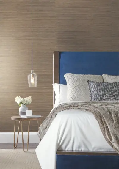 Multi Grass Wallpaper - Gold/Charcoal