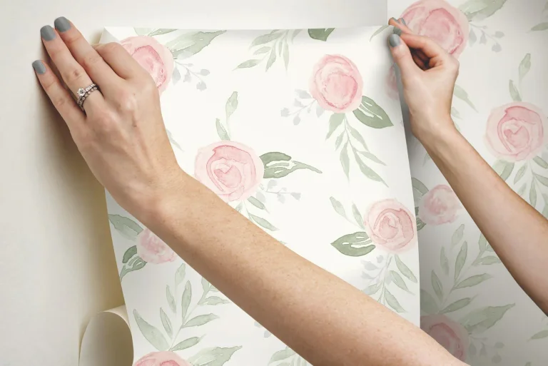 Magnolia Home Watercolor Roses Peel and Stick Wallpaper - Dishy Coral — Ảnh 5