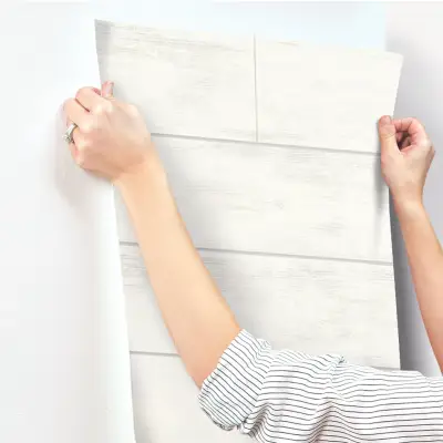Magnolia Home Shiplap Wallpaper - Cool White