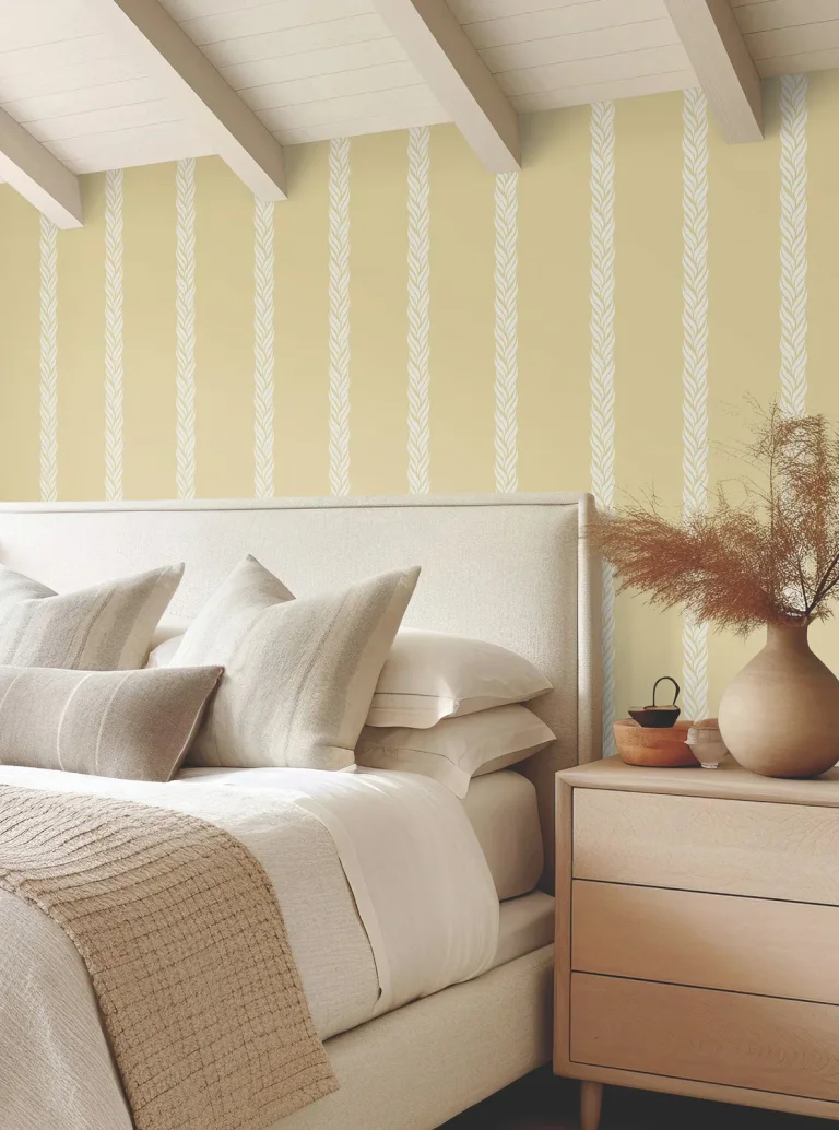 Ronald Redding Braided Stripe Wallpaper - Yellow — Ảnh 5