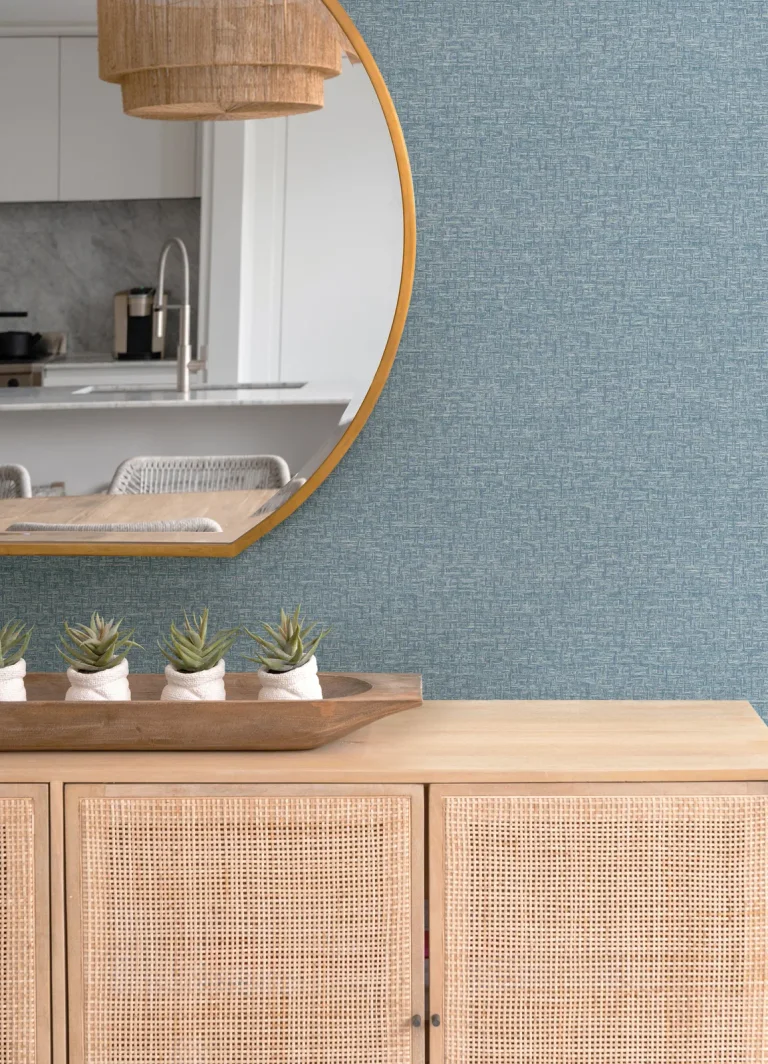 Minerva Texture Geometric Wallpaper - Denim — Ảnh 4