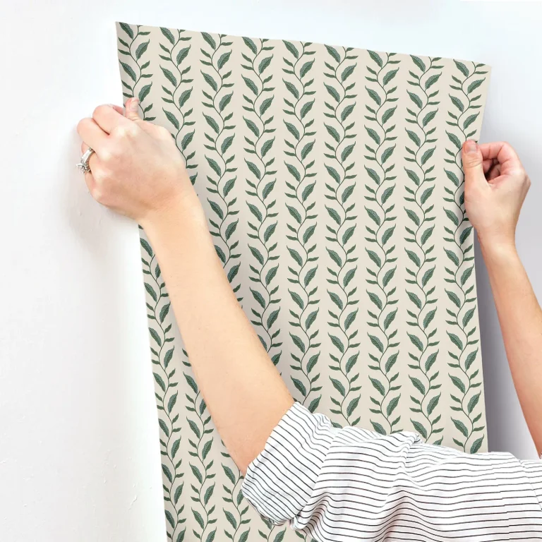 Rifle Paper Co. Seagrass Wallpaper - Emerald & Linen — Ảnh 5
