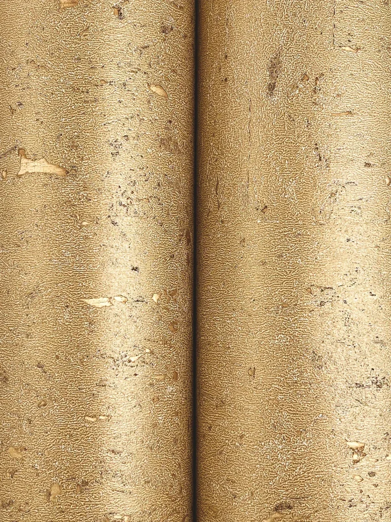 Ronald Redding Caldera Cork Wallpaper - Antique Gold — Image 3