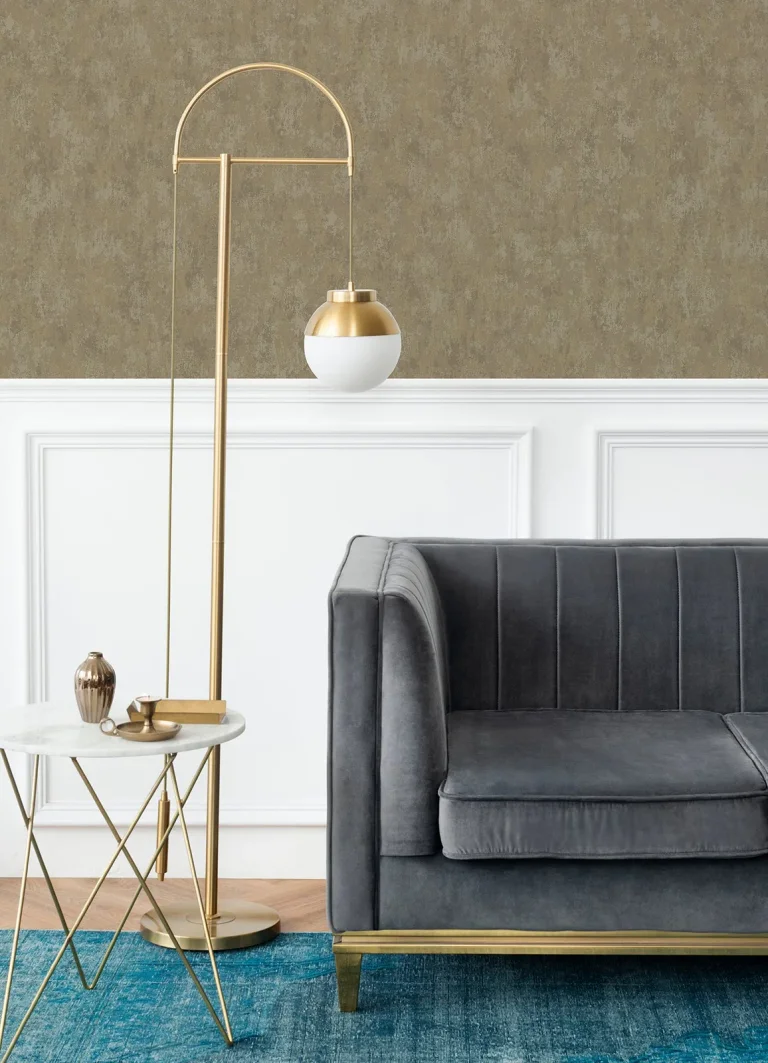 Haliya Metallic Plaster Wallpaper - Gold Metallic — Ảnh 2