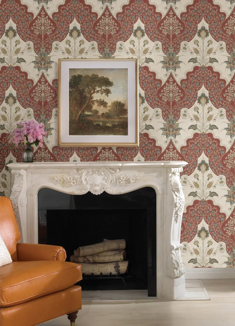 Auden Floral Grandeur Wallpaper - Ruby — Ảnh 6
