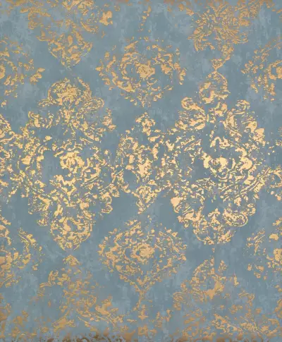 Stargazer Wallpaper - Blue/Gold