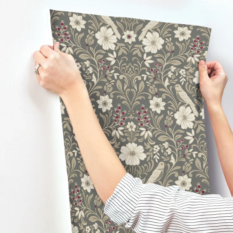 Magnolia Home Colette Wallpaper - Charcoal — Ảnh 5