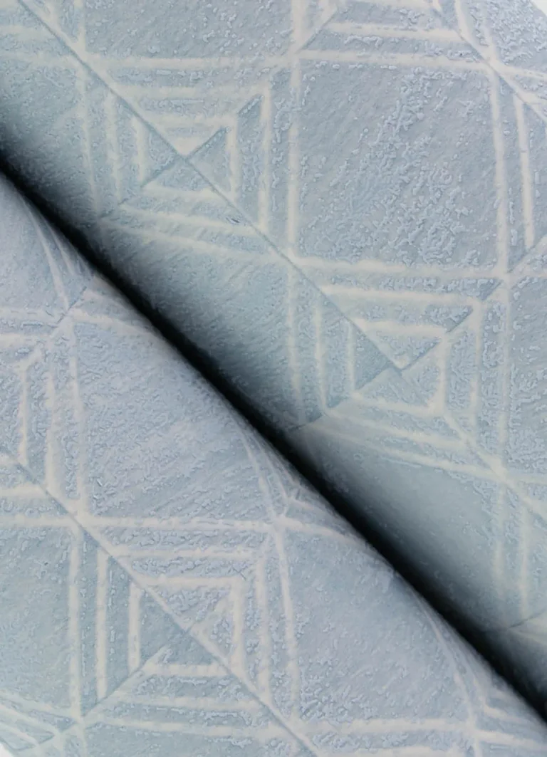 Chesapeake Button Block Geometric Wallpaper - Blue — Image 2