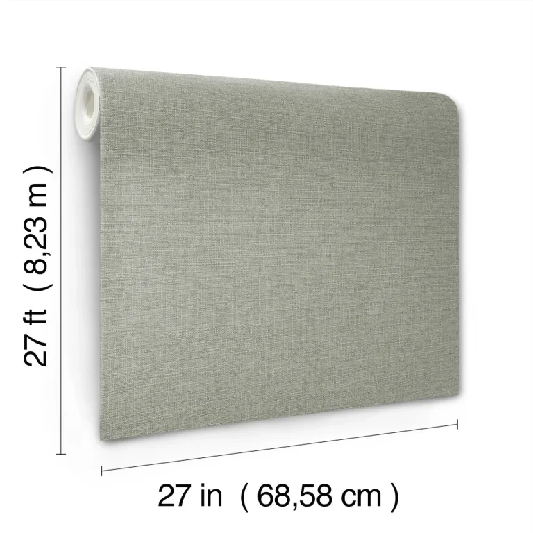 Terrene Faux Linen Wallpaper - Moss — Ảnh 5