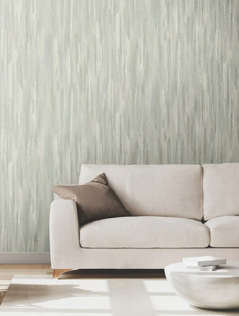 Ronald Redding Tribeca Texture Stripe Wallpaper - Aqua — Ảnh 6