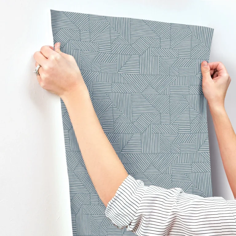 Crescendo Block Geometric Wallpaper - Blue — Ảnh 4