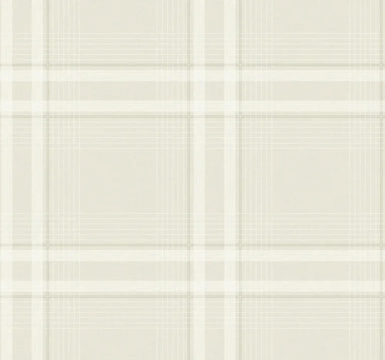 Ronald Redding Country Club Plaid Faux Linen Wallpaper - Dove — Ảnh 4